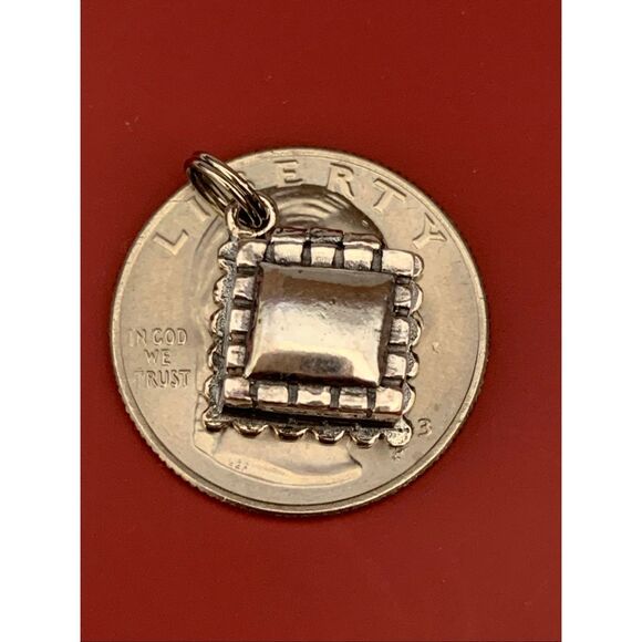 .925 Ring Box Sterling Silver Jewelry Charm #vintage #engagement - Picture 2 of 4